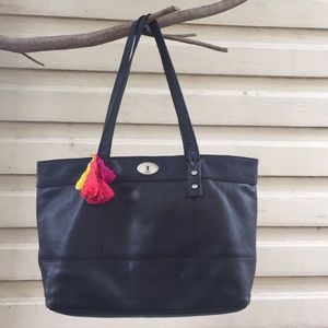 Vintage leather Fossil Tote